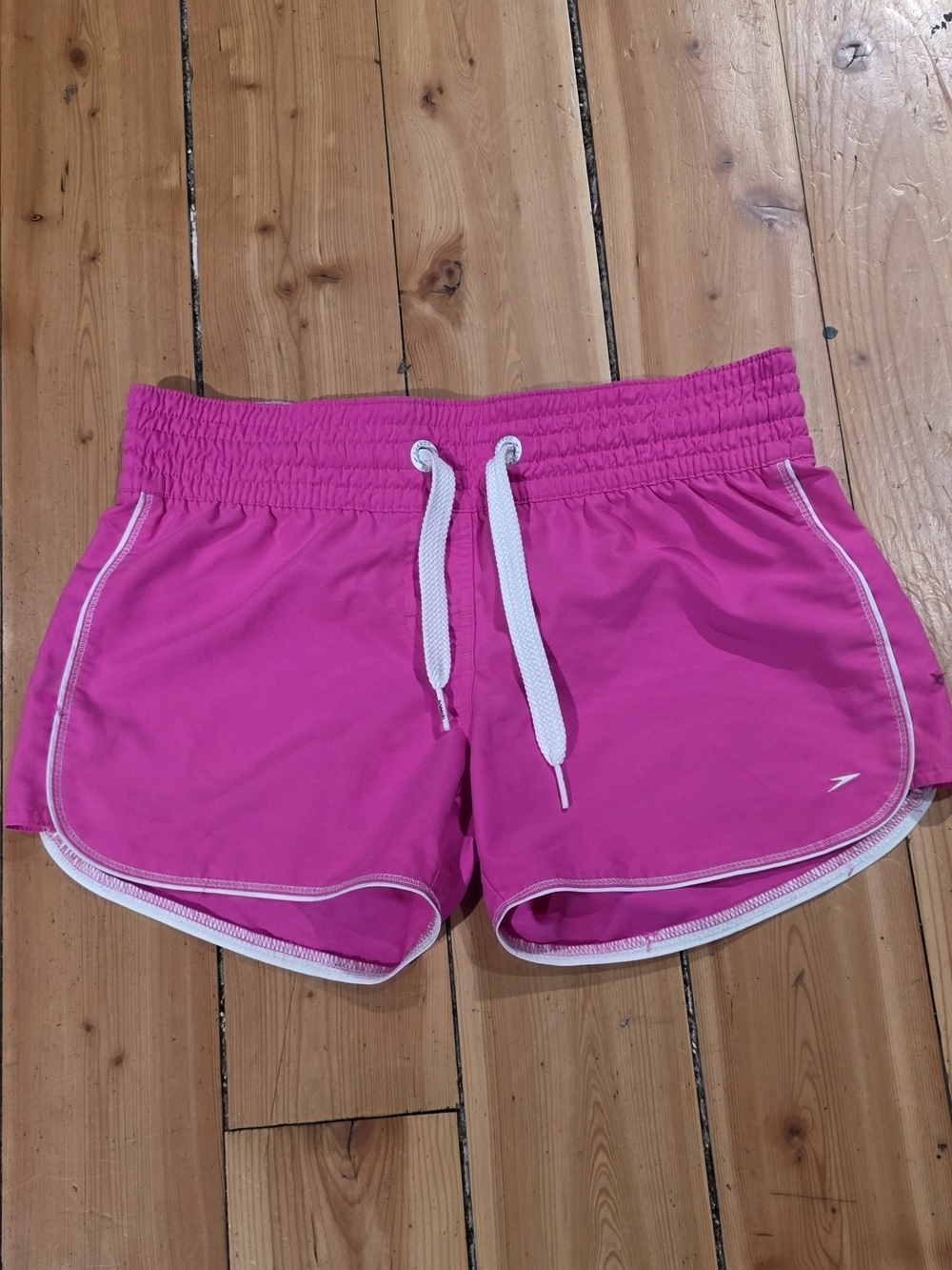 Speedo Hot Pink Athletic Shorts with White Trim